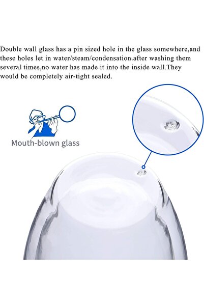 NALACAL 12 oz Double Walled Glass Coffee Mugs, 2-Pack with Lids