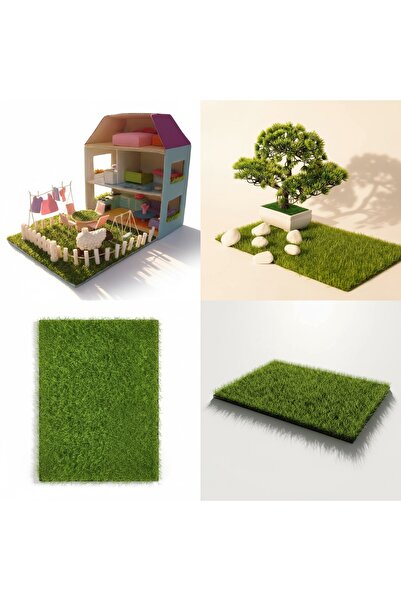 Beimo A3 Yapay Çim Maket Tabakası 5'Li Set 30*40 Cm , Dekoratif Çim Tabakası , Suni Çim
