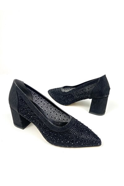 Gloriys Ayakkabı & Çanta Thick-Heeled Transparent 6cm High-Heeled Shoes 01753