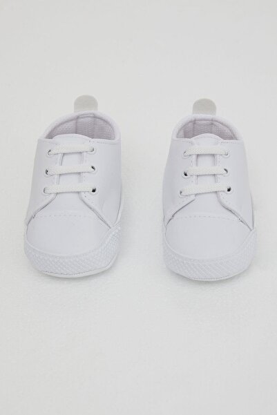 BREEZE GİRLS حذاء جلدي للفتيات الصغيرات مقاس 18-19، أبيض