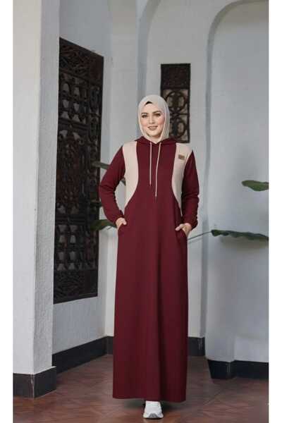 angelfashhion فستان ماكسي بغطاء رأس - مريح وأنيق ✨