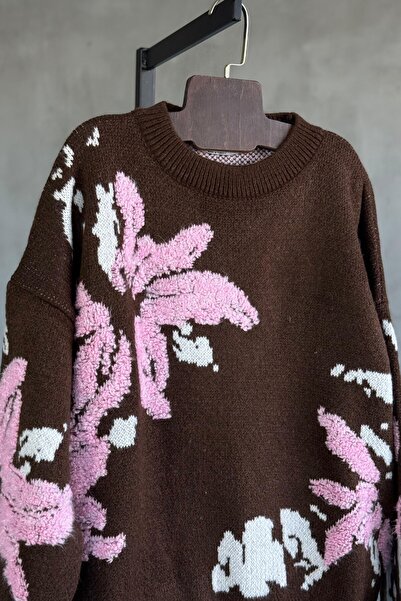 Suziş Patterned Circular Neck Standard Size Sweater 52120001