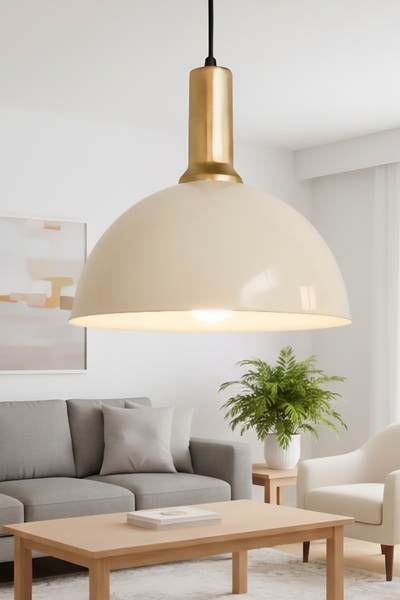 Retrolamp RTA102-132 Krem Metal Sarkıt Avize Salon Mutfak Hol Avize Cafe Rest...