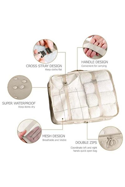 Generic Travel Organizer, 6 Set Packing Cubes Packing Organizers, Travel Essentials Luggage Organizer