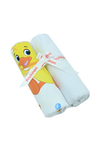 PRICHINDEL Set of 2 cotton cloth nappies, Ducks pattern, multicolor, 80 x 70 cm