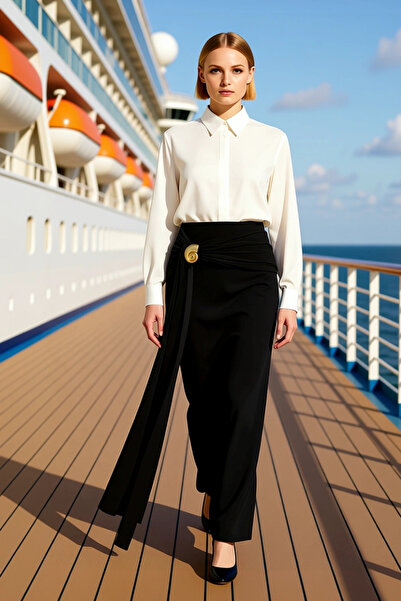 BENERLY Fusta maxi de damă, mulată pe corp, țesătură Sandy, 96% poliester, 4%...