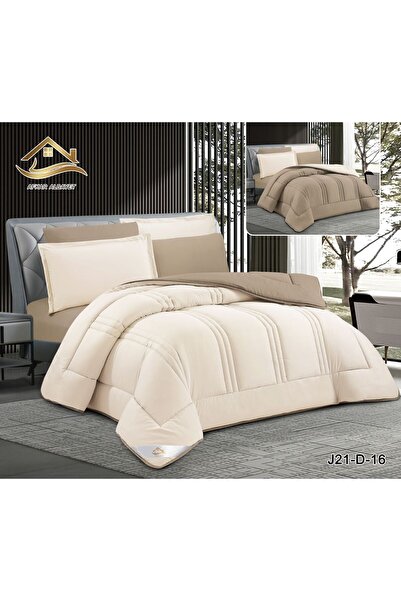 Afkar Albayet Double bed sheet set, 6 pieces, plain microfiber