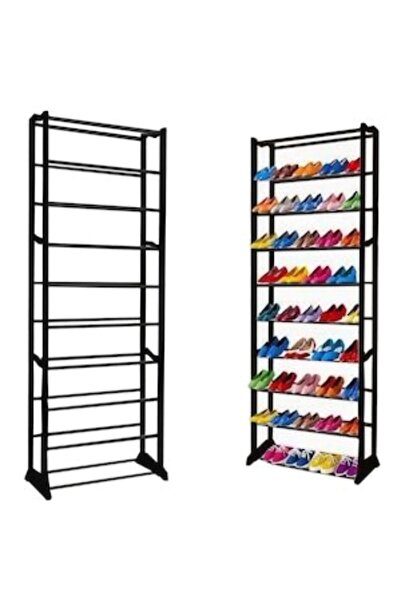 OEM Shoe organizer 10 tiers, capacity 30 pairs, adjustable, black, 69 x 16 x ...