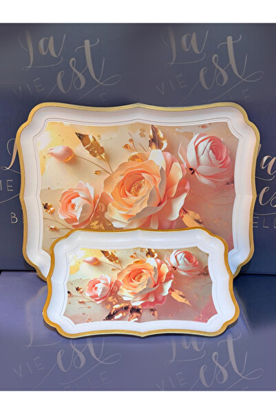 BALBAN TİCARET صينية عرض ميلامين غير قابلة للكسر مزدوجة