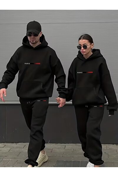 Flaubert Falubert-Unisex Printed Oversized Sweatahırt -Sweatpants 2-Piece Set Mn0