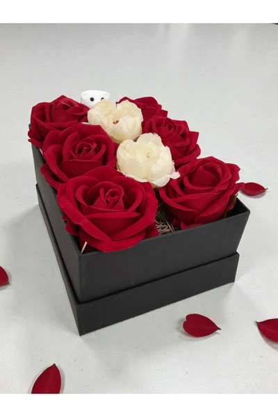 sabırçiçekveaksesuar Sevgiliye Özel Hediyelik Yapay Gül Kutusu