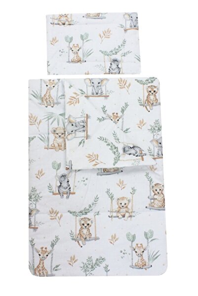 PRICHINDEL Lenjerie de pat pentru bebeluși din bumbac, format din 2 piese, „A...