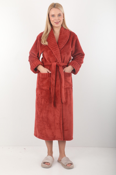 Wild Love 100% Bamboo Women's Shawl Collar Long Dressing Gown / Bathrobe