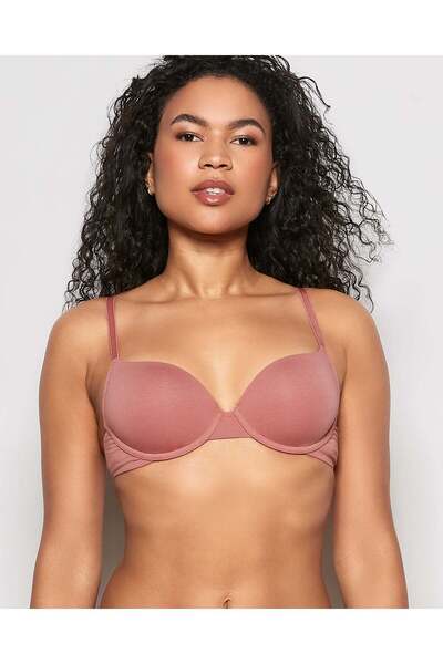 La senza حمالة صدر نصفية مبطنة قليلاً باللون الوردي الفاتح
