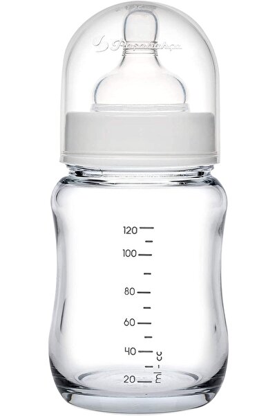 Paşabahçe زجاجة رضاعة للأطفال من باشابتشه مع حلمة، 120 مل، شفافة