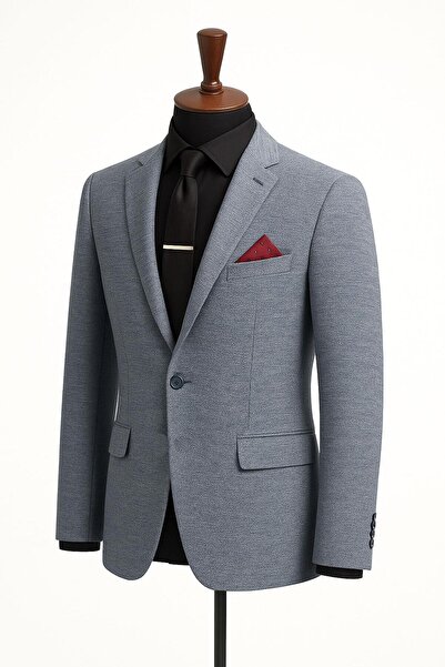 FABİO CASSANİ Men's italian cut single button blazer jacket classic and modern elegance