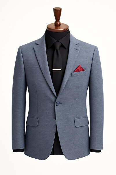 FABİO CASSANİ Men's italian cut single button blazer jacket classic and modern elegance