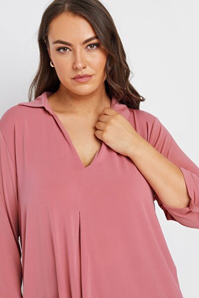 Stil Diva Plus Size V-Neck Long Sleeve Blouse 303627