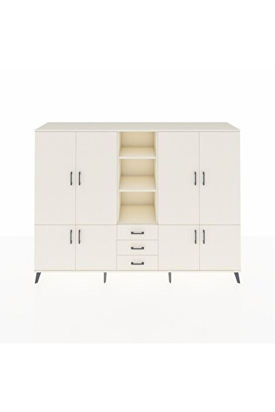 Dienni Hyperion Dolap 11 Raflı 3 Çekmeceli 8 Kapaklı 220x44x163 Aytaşı-Aytaşı