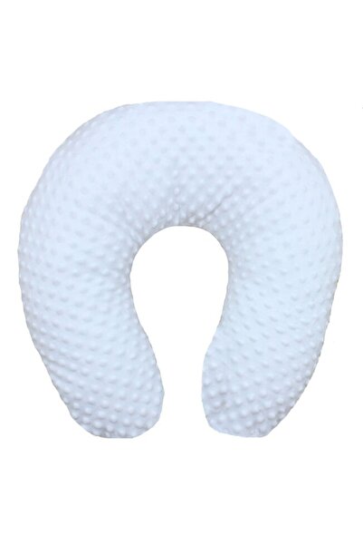 PRICHINDEL Pernă de alăptare cu husă detașabilă, minky, albă