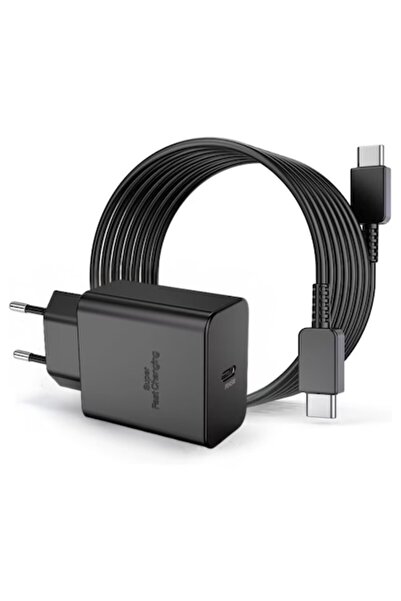 DigikalaX Fast Charge 45W Charger, compatible with Samsung - 1m Type-C Cable (Black)