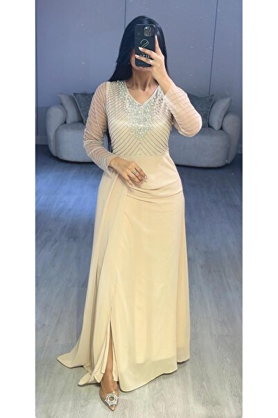 SELSAL Long embroidered evening dress