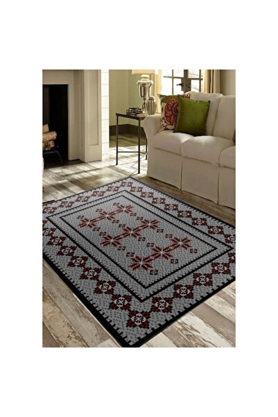 Sanlux Living room / bedroom carpet, rustic gray pattern, non-slip, 80x150cm