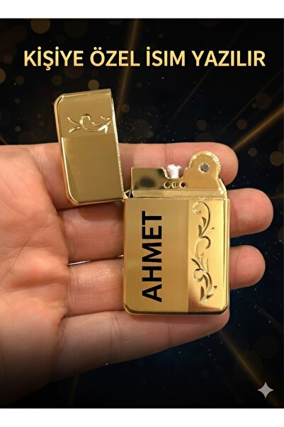 KdrElektronik Kişiye Özel İsim Yazılı Metal Çakmak Ömür Boyu Hediye Lüks Model