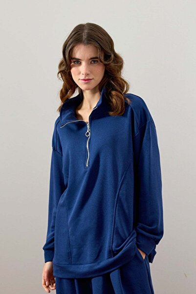 Ceylan Otantik Indigo 3 Thread Half-Zip Sweat