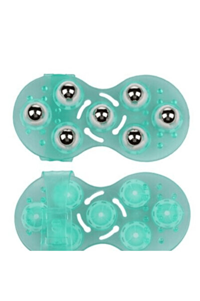 CRM Massage glove with 7 rotating rollers, CRM, muscle relaxation and circulation stimulation, green