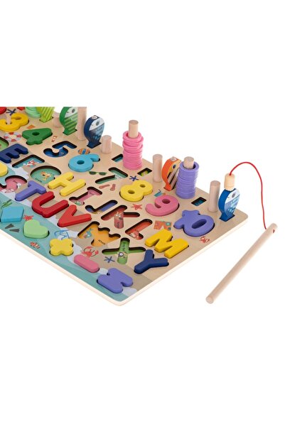 OEM Interactive children's game - Alphabet Fishing, Wooden, Multicolor, 3+ years