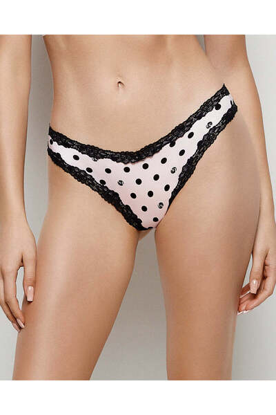La senza Thong Panty with Lace Trim in LS Dot