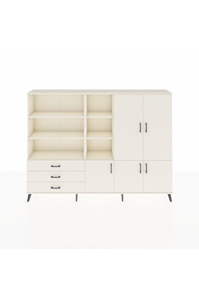 Dienni Arges Dolap 11 Raflı 3 Çekmeceli 5 Kapaklı 220x30x163 Aytaşı-Aytaşı