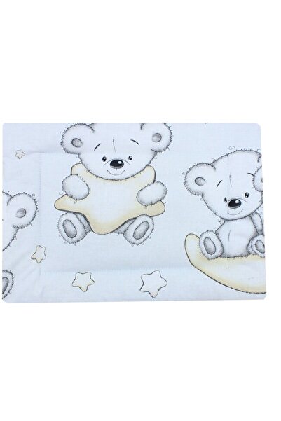 PRICHINDEL Pernă subțire, bumbac, Ursuleț Gri, 37 x 28 cm