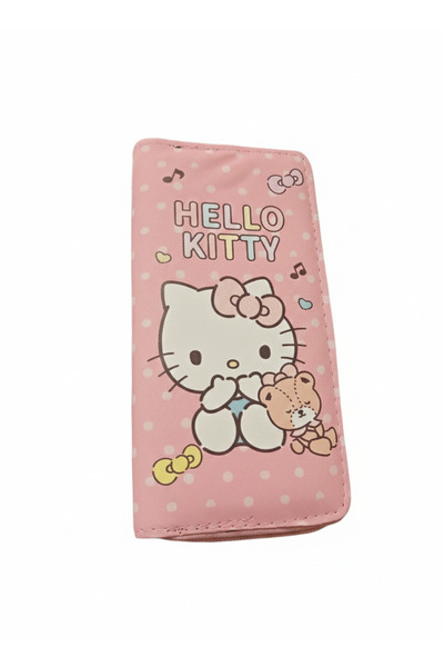 burjalmodah Hello Kitty Women's Wallet with Polka Dots and Bear - Cute Design Cash and Card Holder