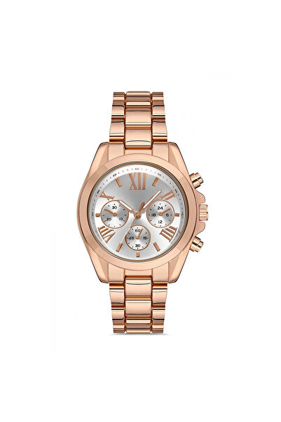 byhodi Elegant and Stylish Special Design Roman Numeral Detailed Metal Wrist Watch (rose)