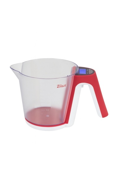 Zilan Cântar digital de bucătărie ZLN 7788 – 2 kg, bol 1,2 l, tară, LCD, roșu