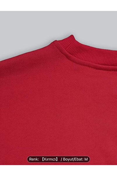 FAVORİST Women's Solid Unprinted Circular Neck Sweatshirt