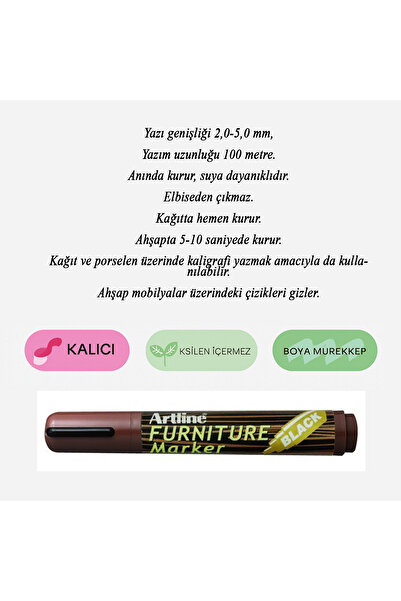 Badem10 Black Color Furniture Touch up Pen Wood Table Coffee Table Cabinet Pen Hardwood Scratch Remover Crack Filler