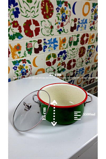 İnci Emaye 26 No. Enamel Cookware, Serving, Dining Camping, Picnic, Dowry