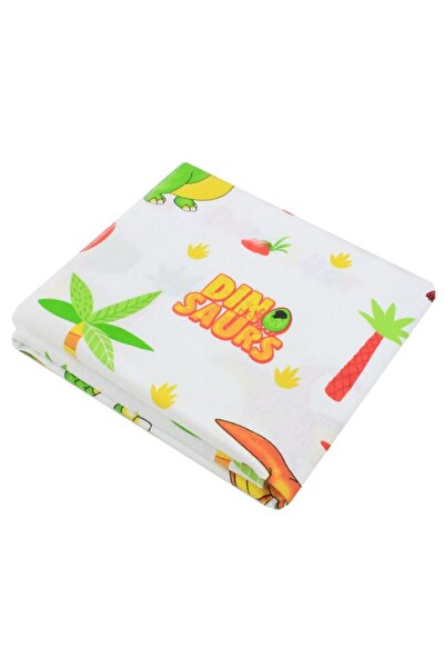 PRICHINDEL Scutec din flanel de bumbac, Dinozauri, multicolor, 80x70 cm