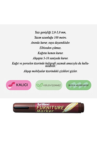 Badem10 Mahogany Color Furniture Touch up Pen Wood Table Coffee Table Cabinet Pen Hardwood Scratch Remover Crack Filler