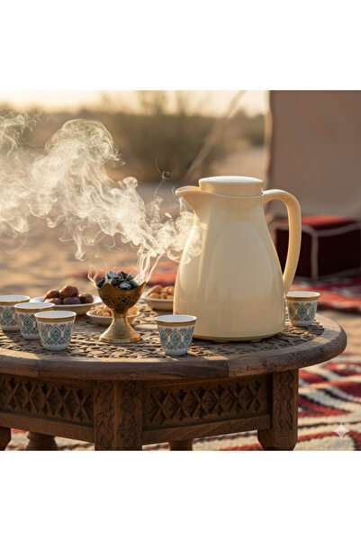 mawfoor Camping set: picnic basket + 0.5L thermos + 12 cups + 12 tea glasses