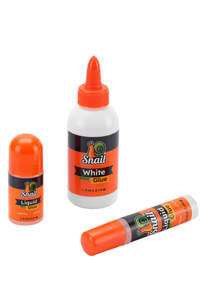 Lawazim Snail White Glue 3 Piece 30ml 100ml 35ml Adhesive Set