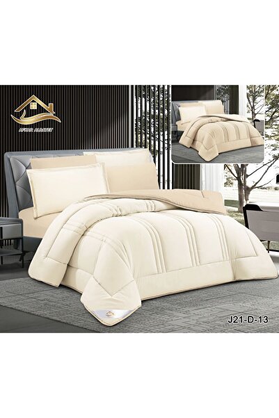 Afkar Albayet Double bed sheet set, 6 pieces, plain microfiber