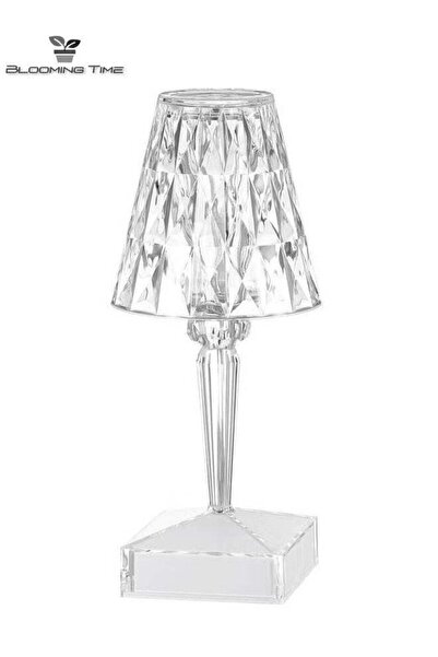 BLOOMING TIME Crystal Touch Control Small Table Lamp-3 Color Changing Decorative Lighting Led Atmosphere Desk Ligh