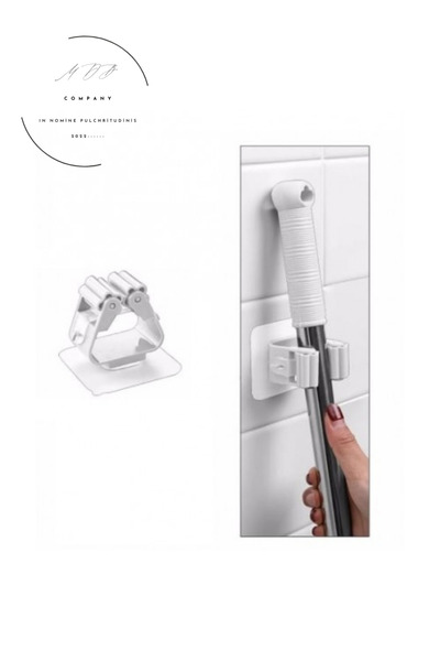 FORSEİ LUCA 1 Adet Yapışkanlı Pratik Mop Tutucu Beyaz