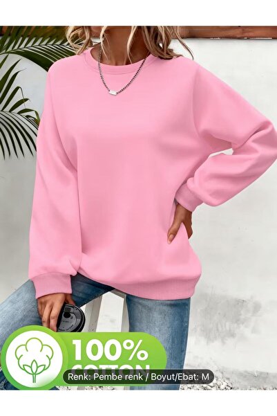 FAVORİST SWEATSHIRT FEMEI PLAT, FĂRĂ IMPRIMARE, CU GÂRĂ BICICLETA