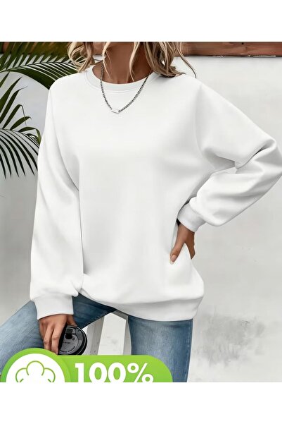 FAVORİST SWEATSHIRT FEMEI PLAT, FĂRĂ IMPRIMARE, CU GÂRĂ BICICLETA