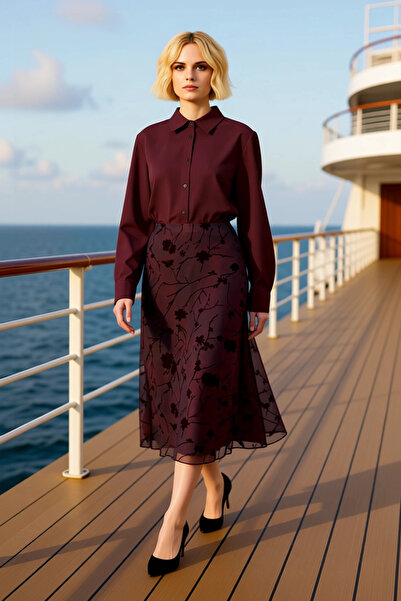 BENERLY Fusta maxi tip creion pentru femei, 92% poliester, 8% elastan, model ...